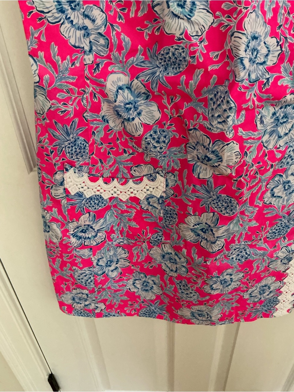 NWT Lilly Pulitzer Ginge Shift Romper Dress in the Roxie Pink Wave N Sea sz 12 - Picture 6 of 7